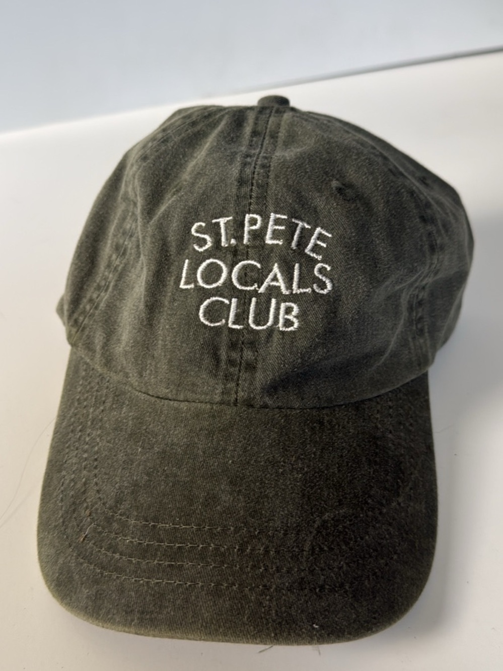 Olive Green St. Pete Locals Club Baseball Cap